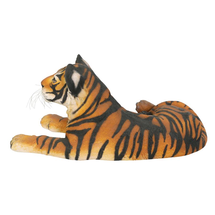 The Grand-Scale Lying Down Bengal Tiger Cub Statue