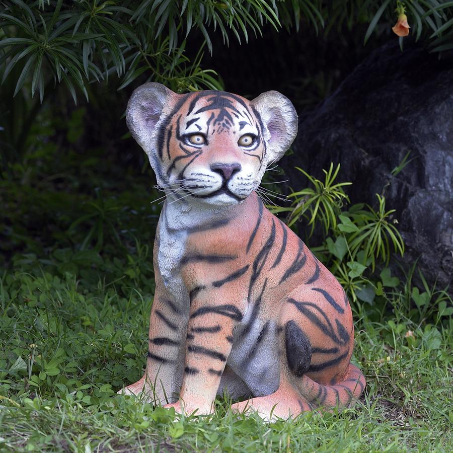 The Grand-Scale Sitting Bengal Tiger Cub Statue