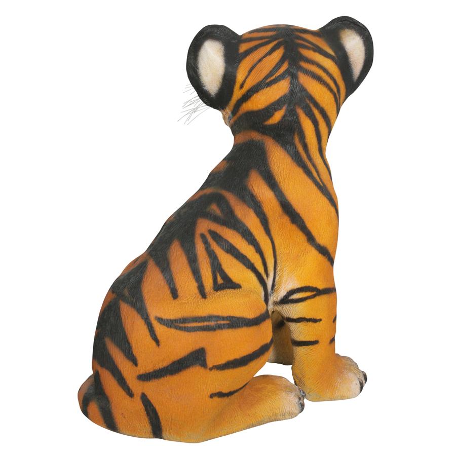 The Grand-Scale Sitting Bengal Tiger Cub Statue