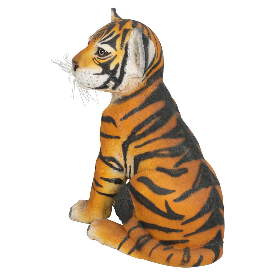 The Grand-Scale Sitting Bengal Tiger Cub Statue