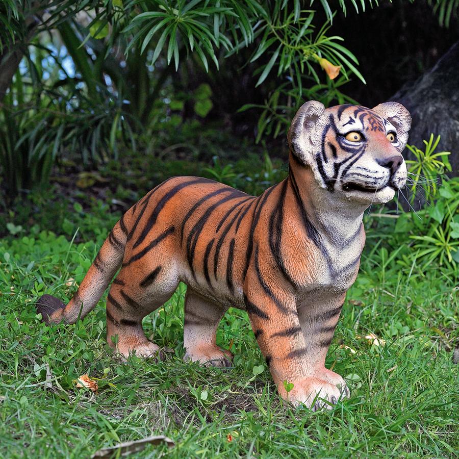 The Grand-Scale Standing Bengal Tiger Cub Statue