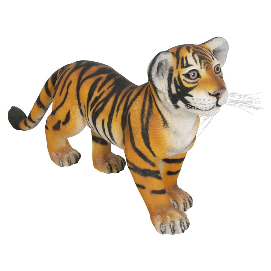 The Grand-Scale Standing Bengal Tiger Cub Statue