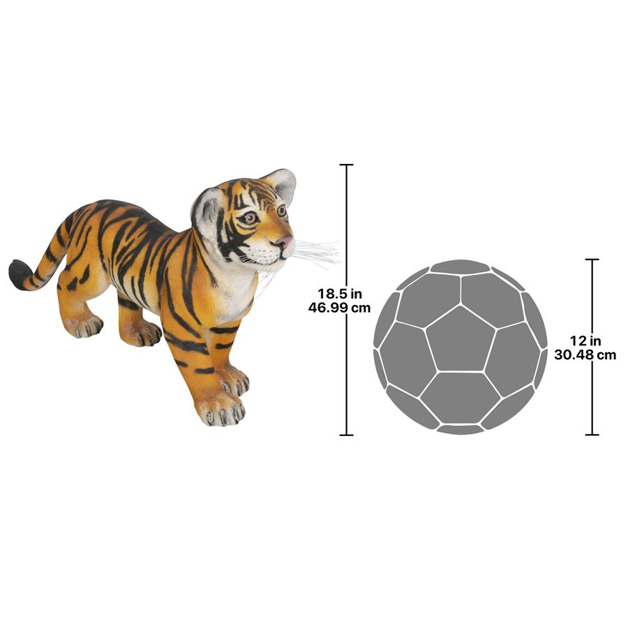 The Grand-Scale Standing Bengal Tiger Cub Statue