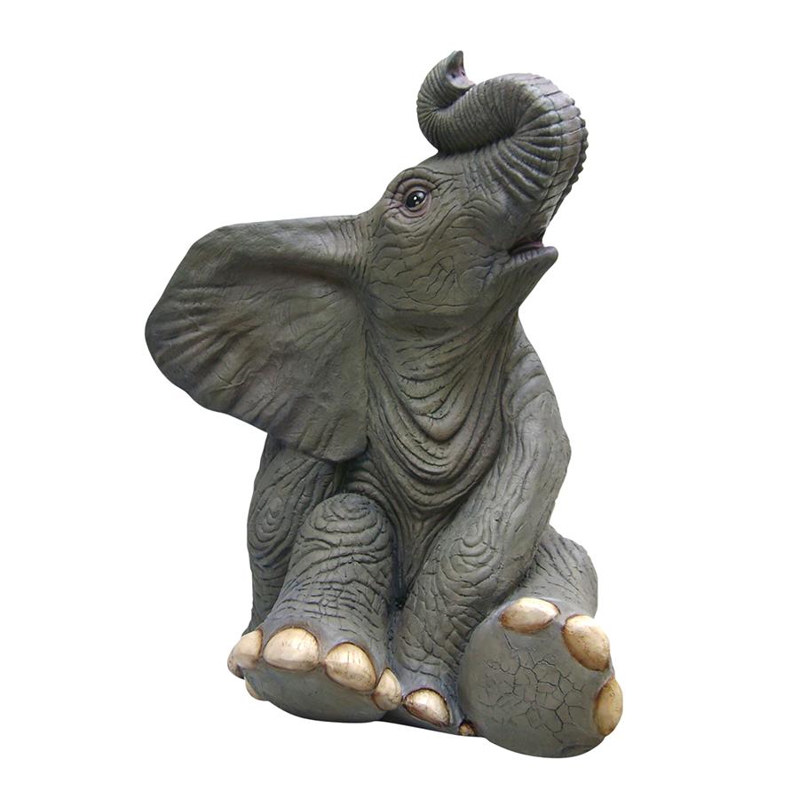 Sitting Baby Elephant Garden Statue