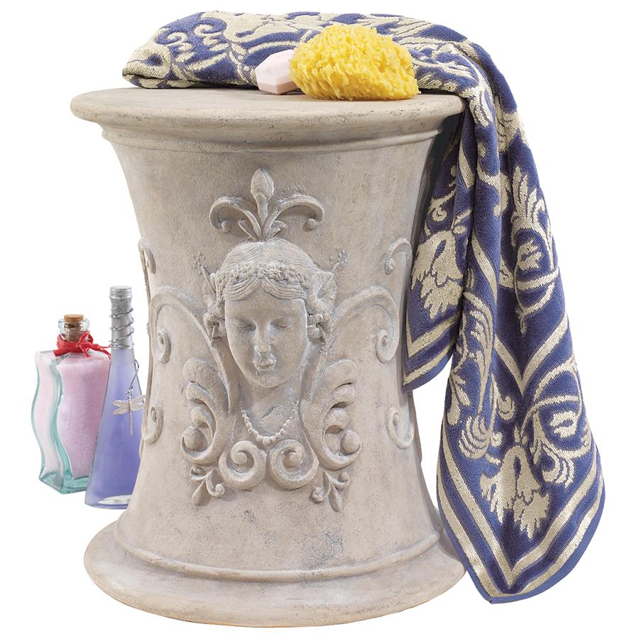 Flora, Goddess of Spring Neoclassical French Spa Stool