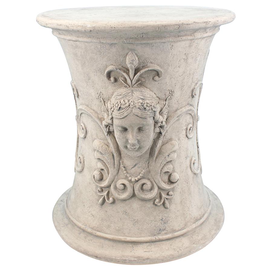 Flora, Goddess of Spring Neoclassical French Spa Stool