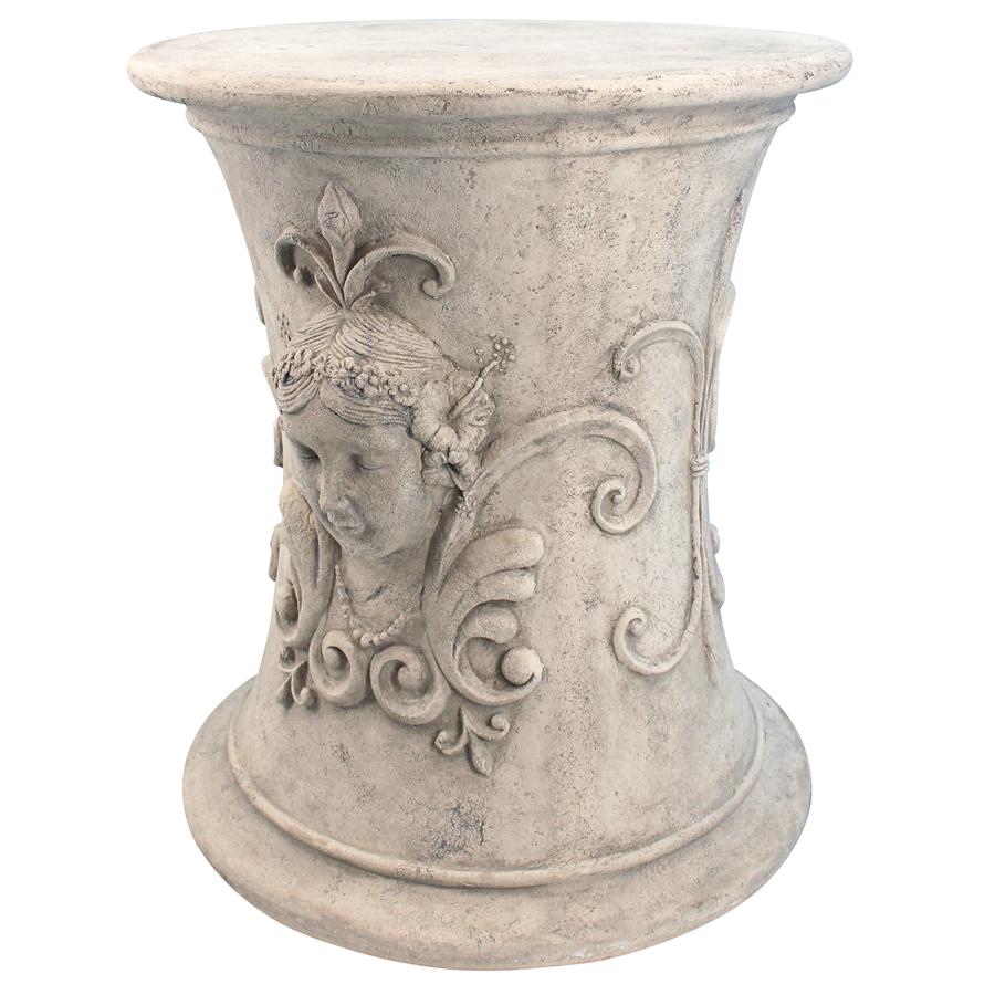 Flora, Goddess of Spring Neoclassical French Spa Stool