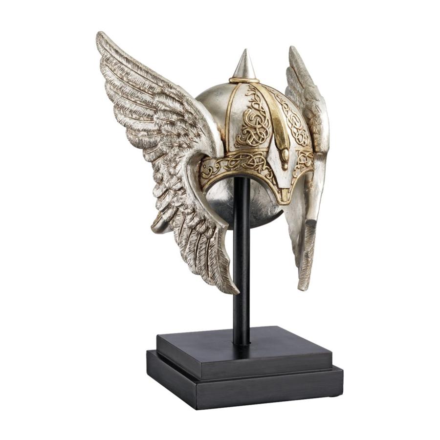 Valkyrie Helmet Statue upon Museum Mount