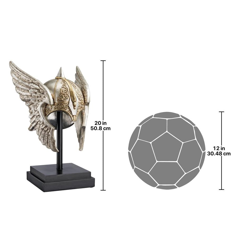 Valkyrie Helmet Statue upon Museum Mount