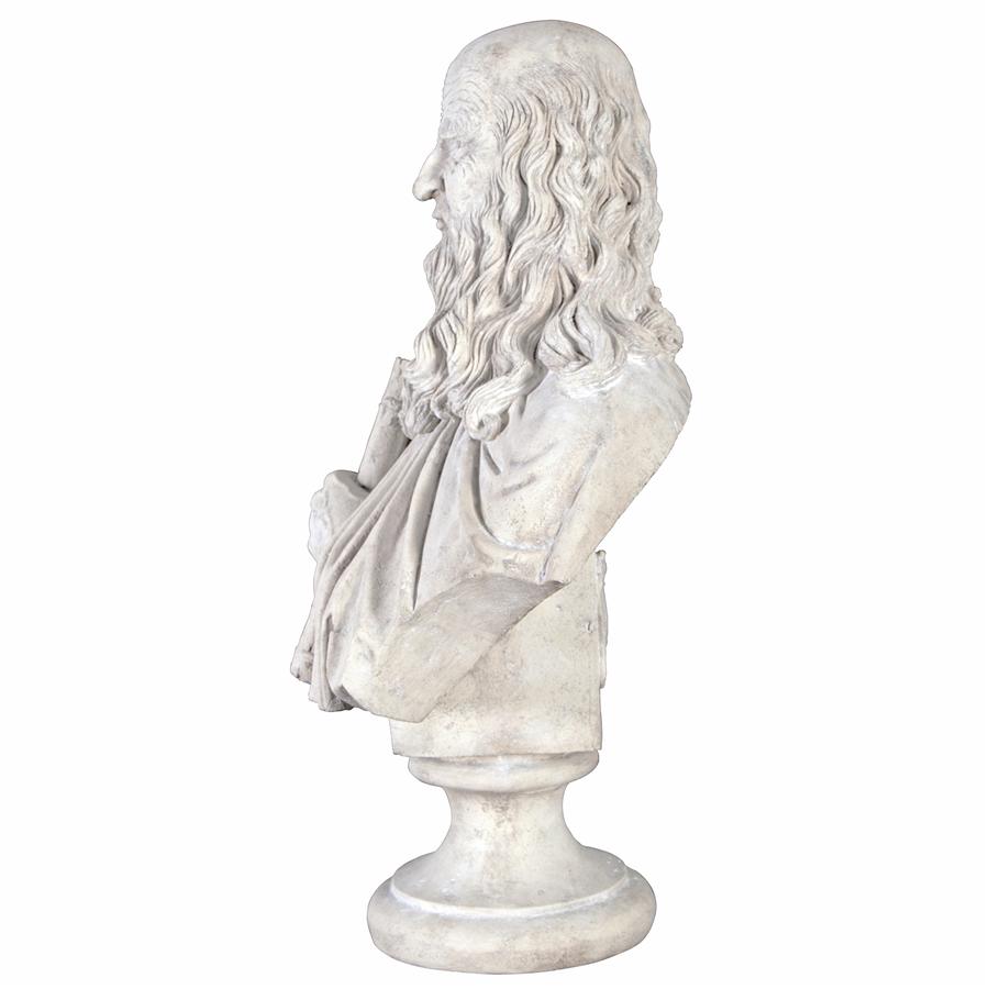 Leonardo da Vinci Grand-Scale Sculptural Bust