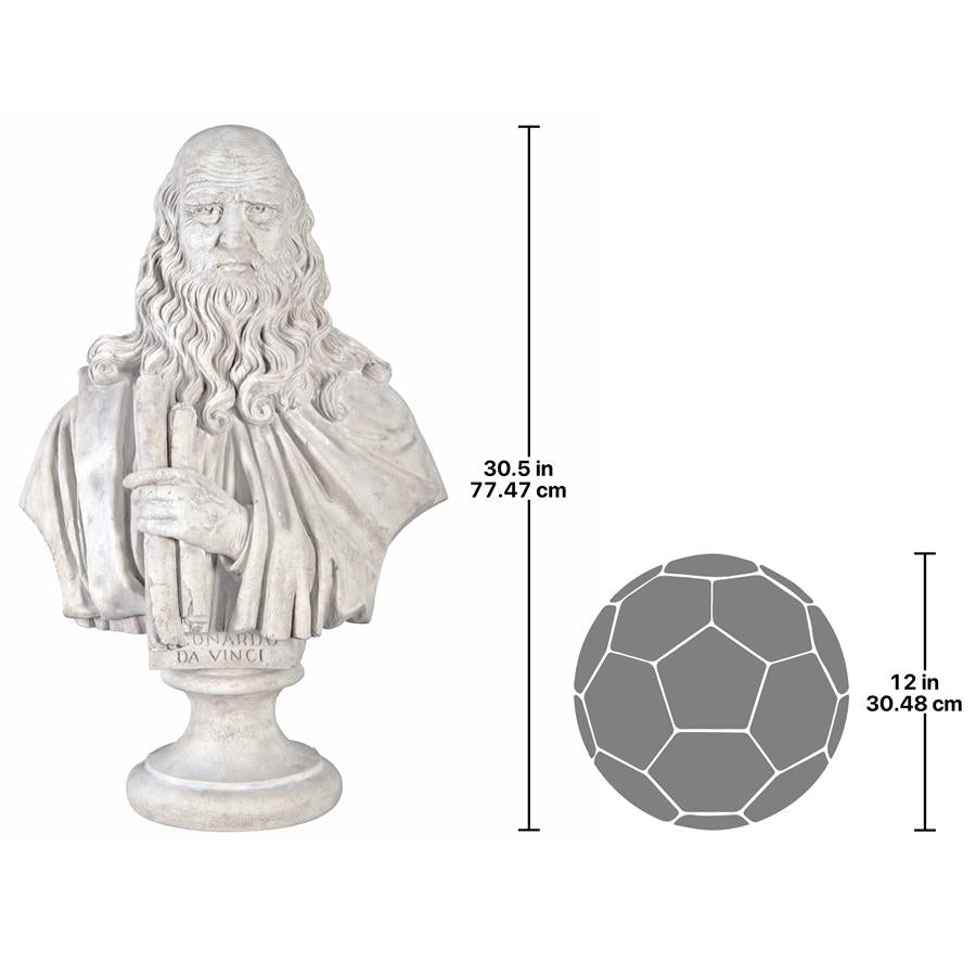 Leonardo da Vinci Grand-Scale Sculptural Bust