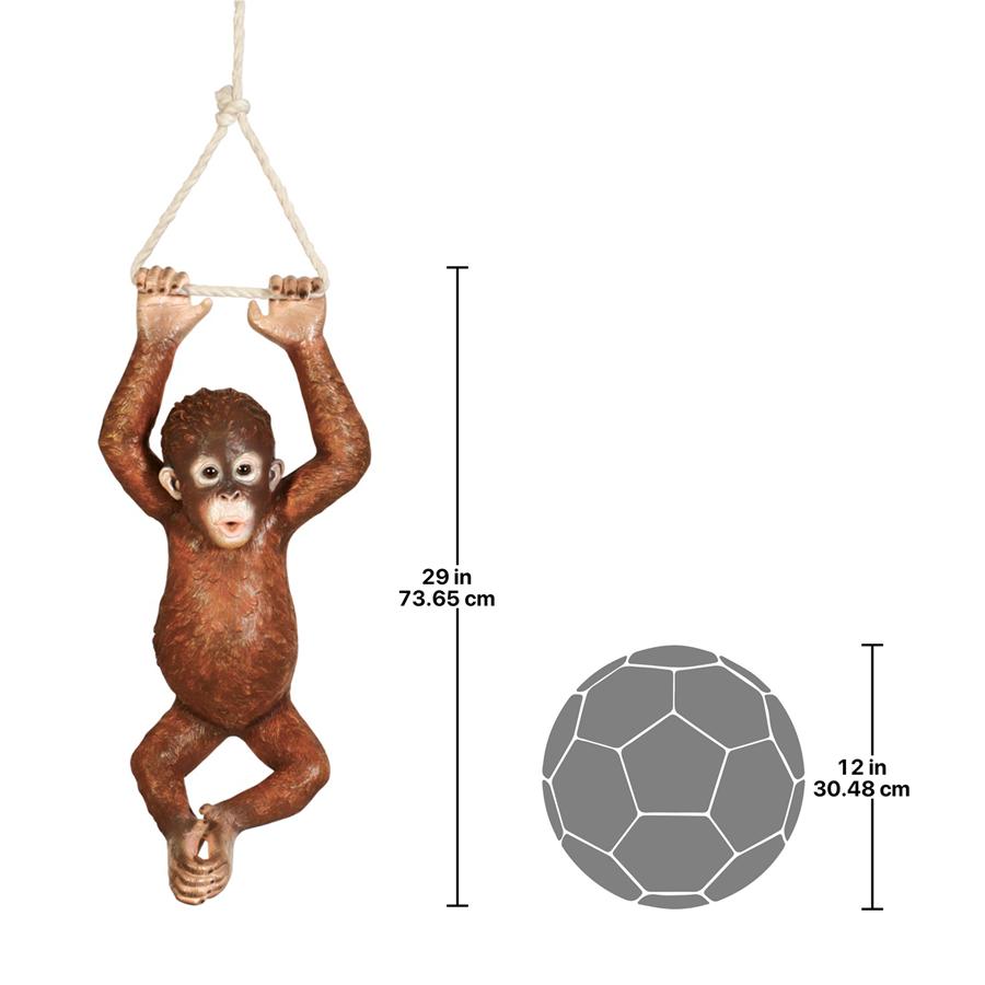 Pongo the Hanging Baby Orangutan Statue