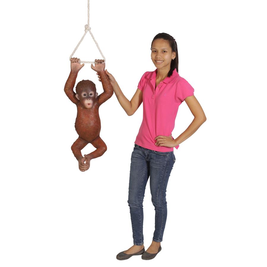 Pongo the Hanging Baby Orangutan Statue