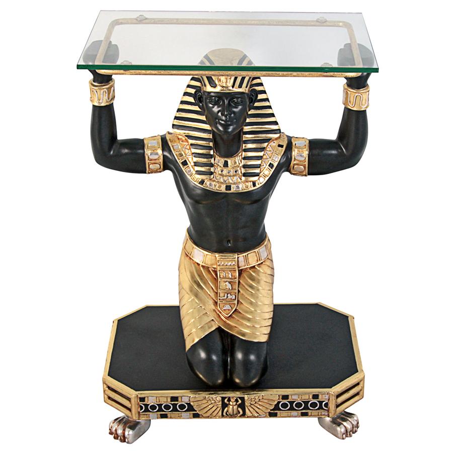 Servant to the Pharaoh Glass-Topped Console Table