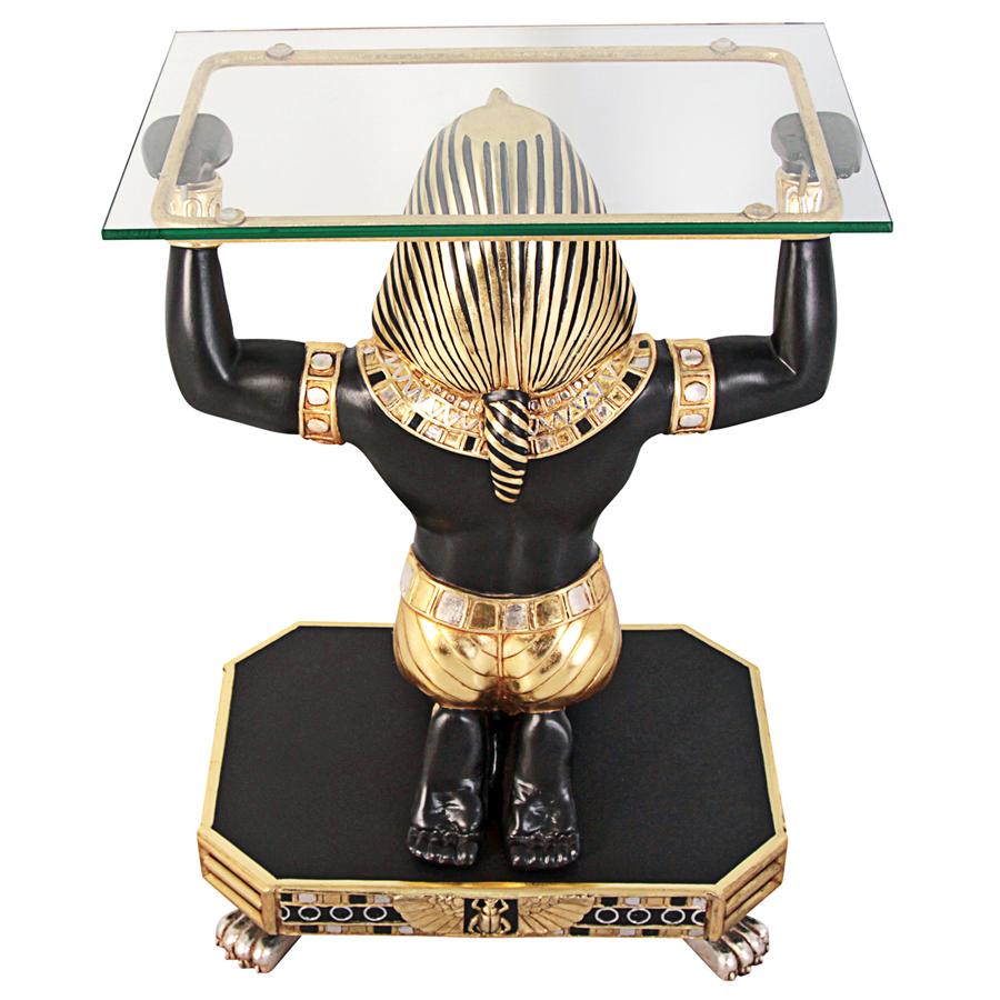 Servant to the Pharaoh Glass-Topped Console Table