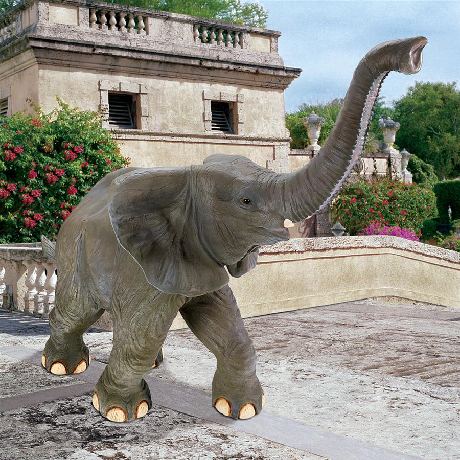 Good Luck, Trunk-Up Baby Elephant Statue