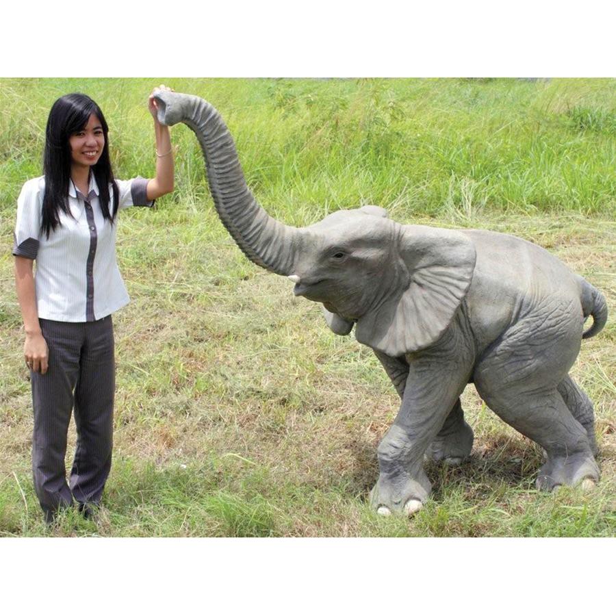 Good Luck, Trunk-Up Baby Elephant Statue