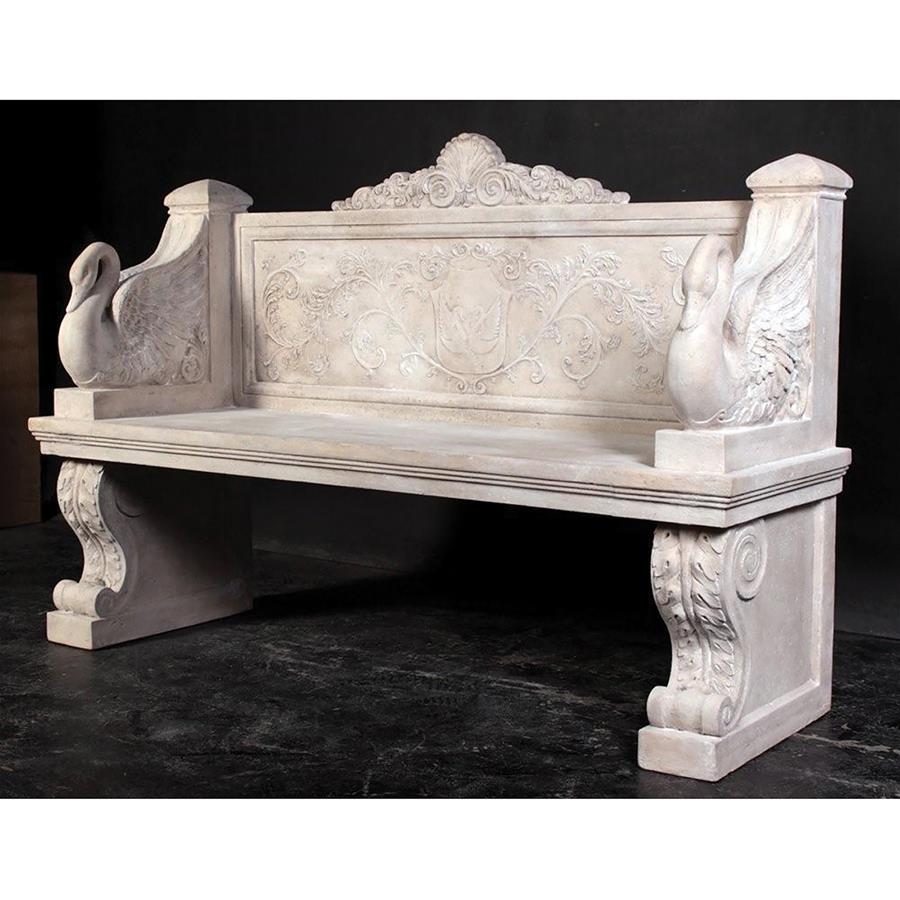 Giant Neoclassical Swan Garden Bench