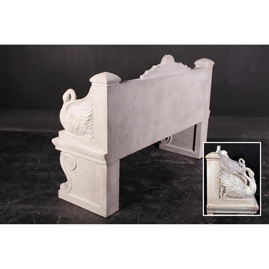 Giant Neoclassical Swan Garden Bench