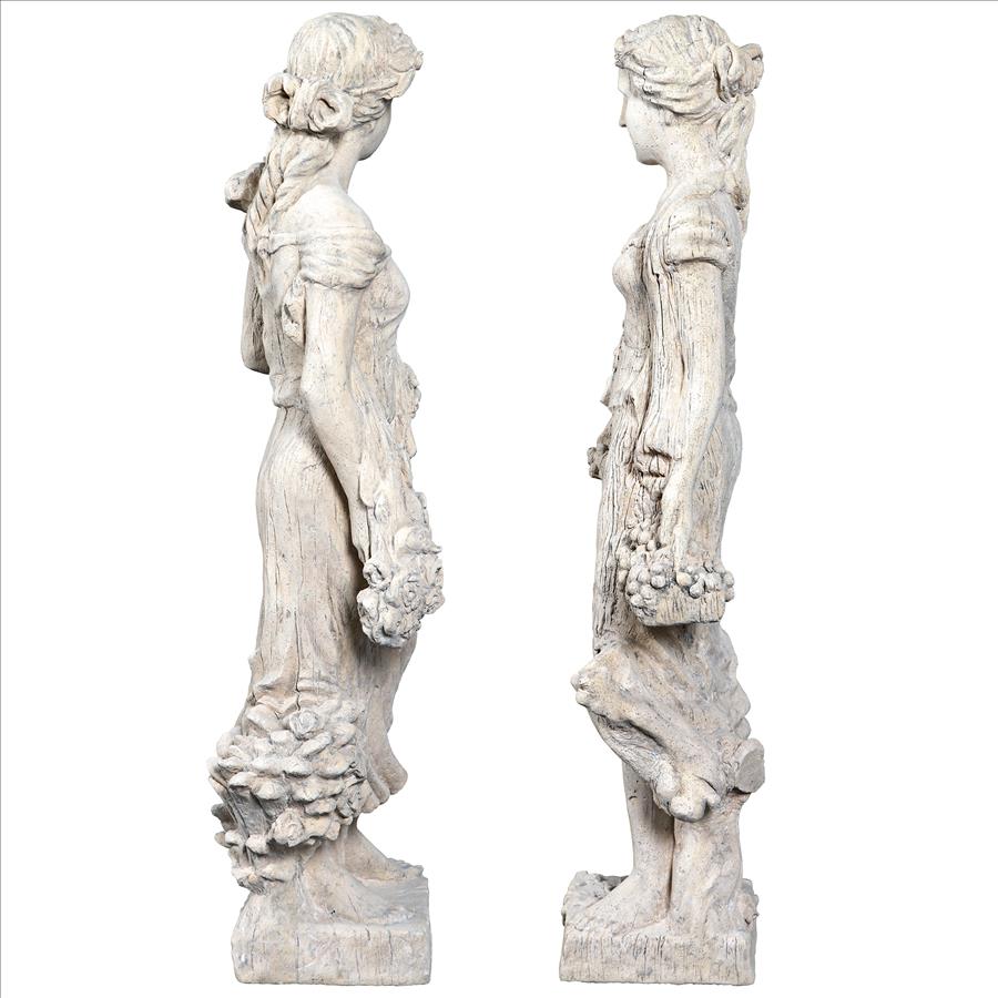 Flora and Proserpina, Goddesses of Growth Garden Statues: Set of Two