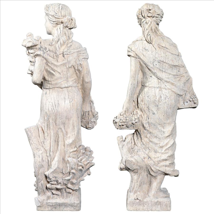 Flora and Proserpina, Goddesses of Growth Garden Statues: Set of Two