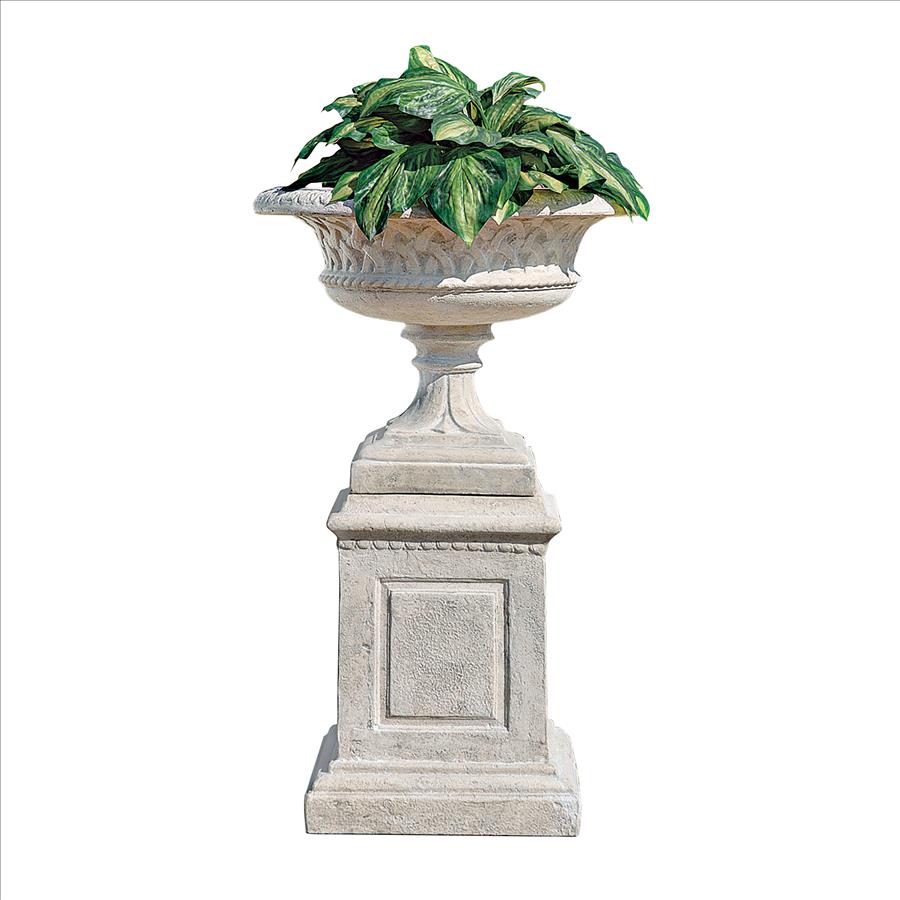 Larkin Arts and Crafts Architectural Garden Urn & Plinth Set