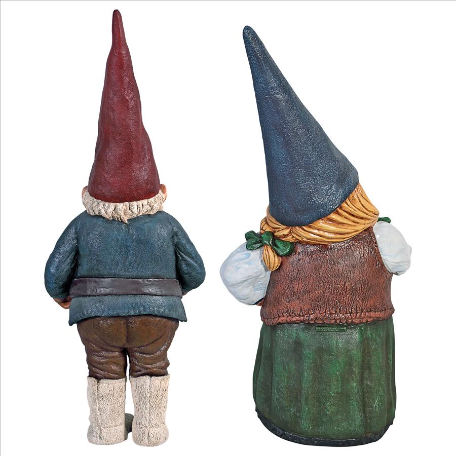 Mother Dagmar & Father Friedmann Garden Gnome Statue Set