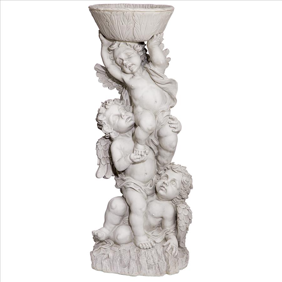 Three Cherubs with Urn Statue