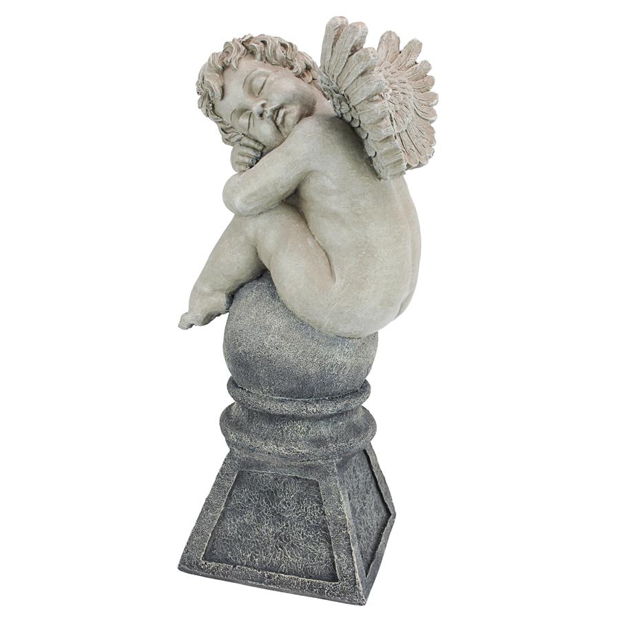 Balancing a Dream Cherub Garden Statue