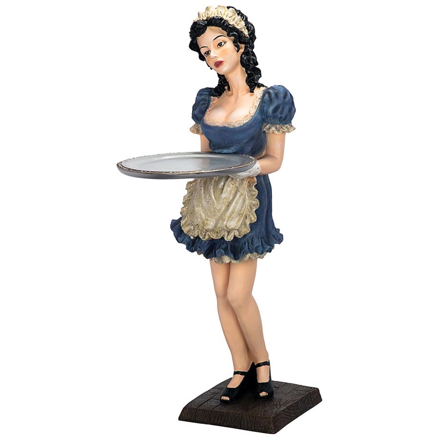 Genevieve the Buxom French Maid Sculptural Pedestal Table