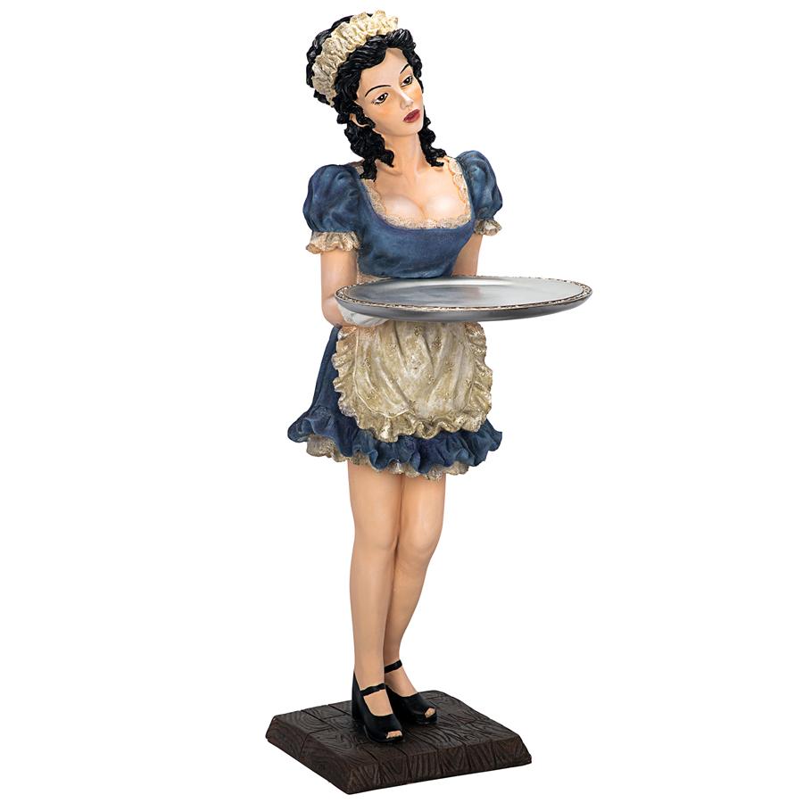 Genevieve the Buxom French Maid Sculptural Pedestal Table