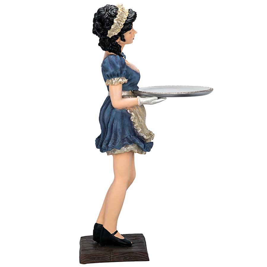 Genevieve the Buxom French Maid Sculptural Pedestal Table