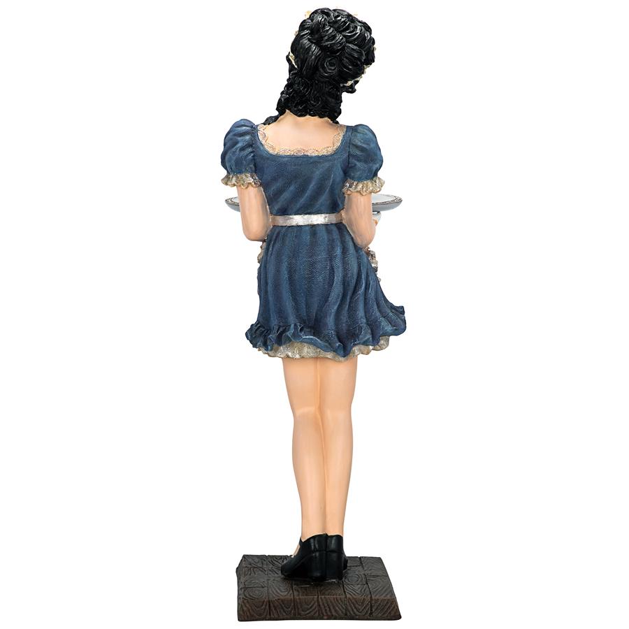 Genevieve the Buxom French Maid Sculptural Pedestal Table