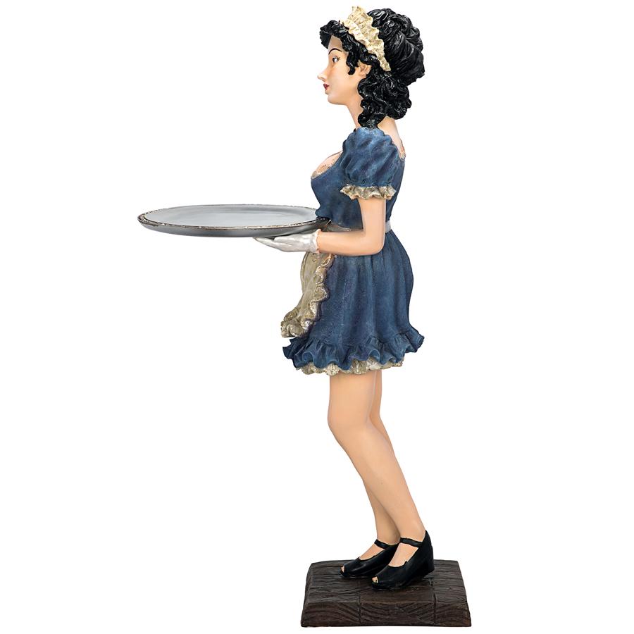 Genevieve the Buxom French Maid Sculptural Pedestal Table