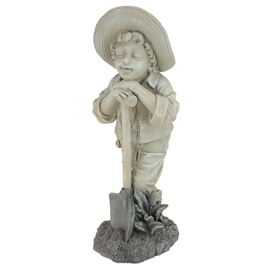 Young Gardener Boy Statue: Samuel Large