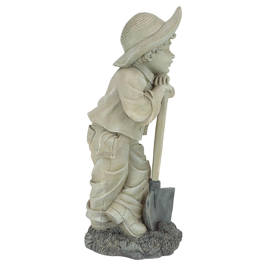 Young Gardener Boy Statue: Samuel Large