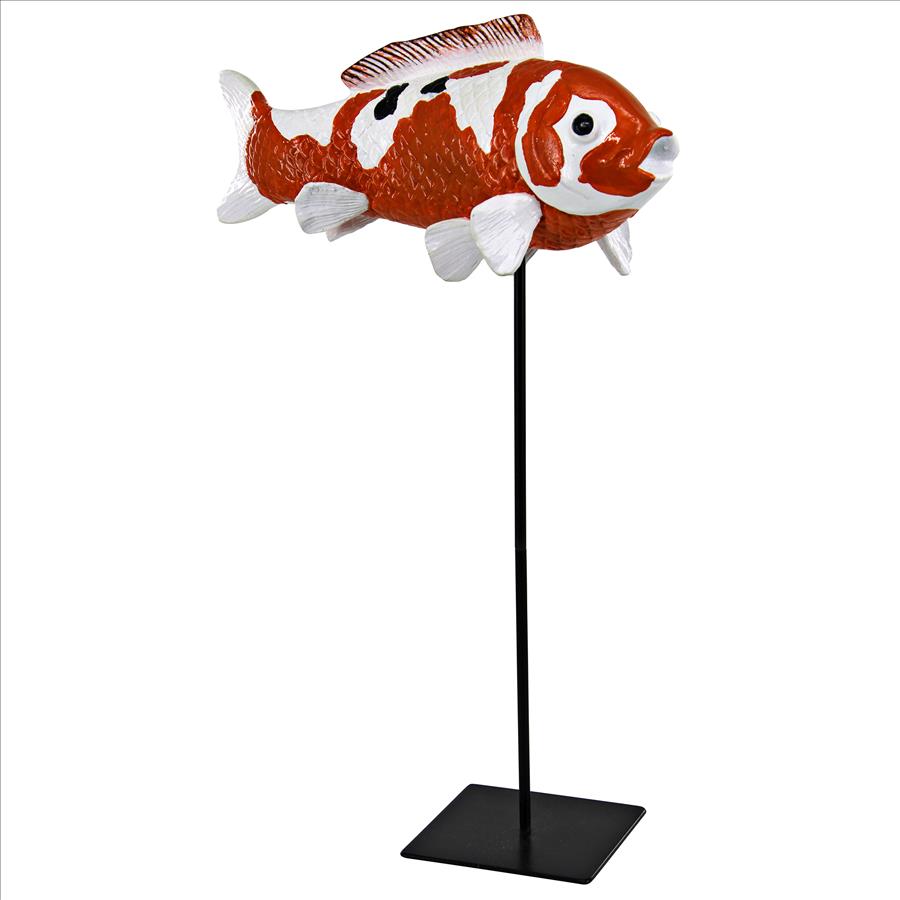 Japanese Floating Koi Fish Statue: Large