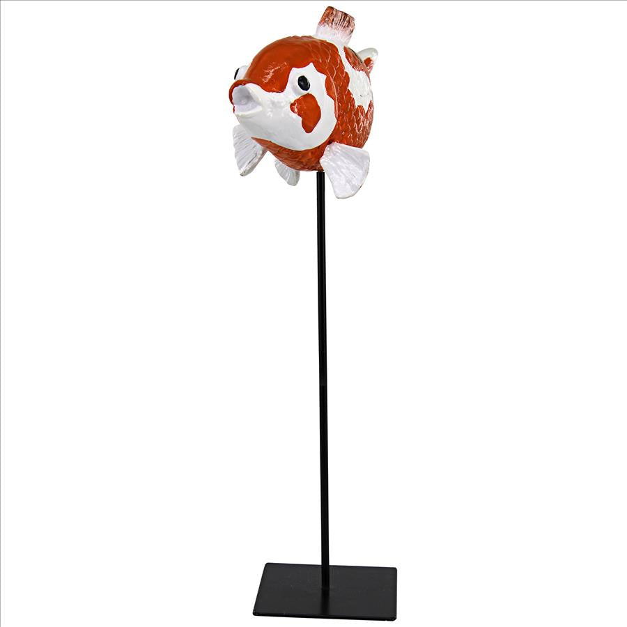 Japanese Floating Koi Fish Statue: Large