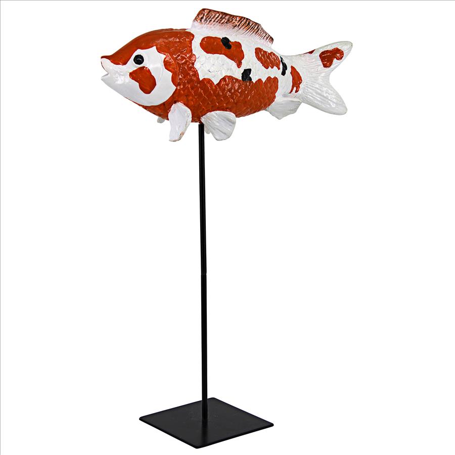 Japanese Floating Koi Fish Statue: Large