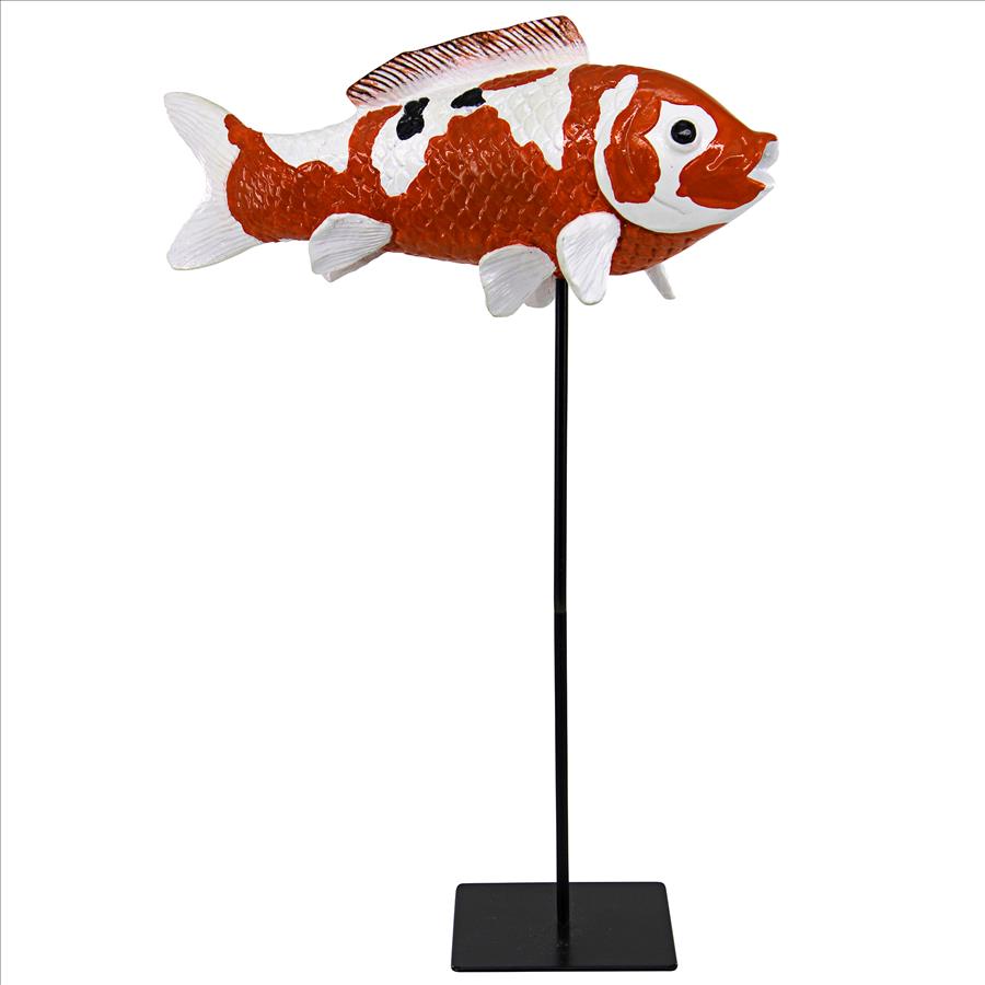 Japanese Floating Koi Fish Statue: Large