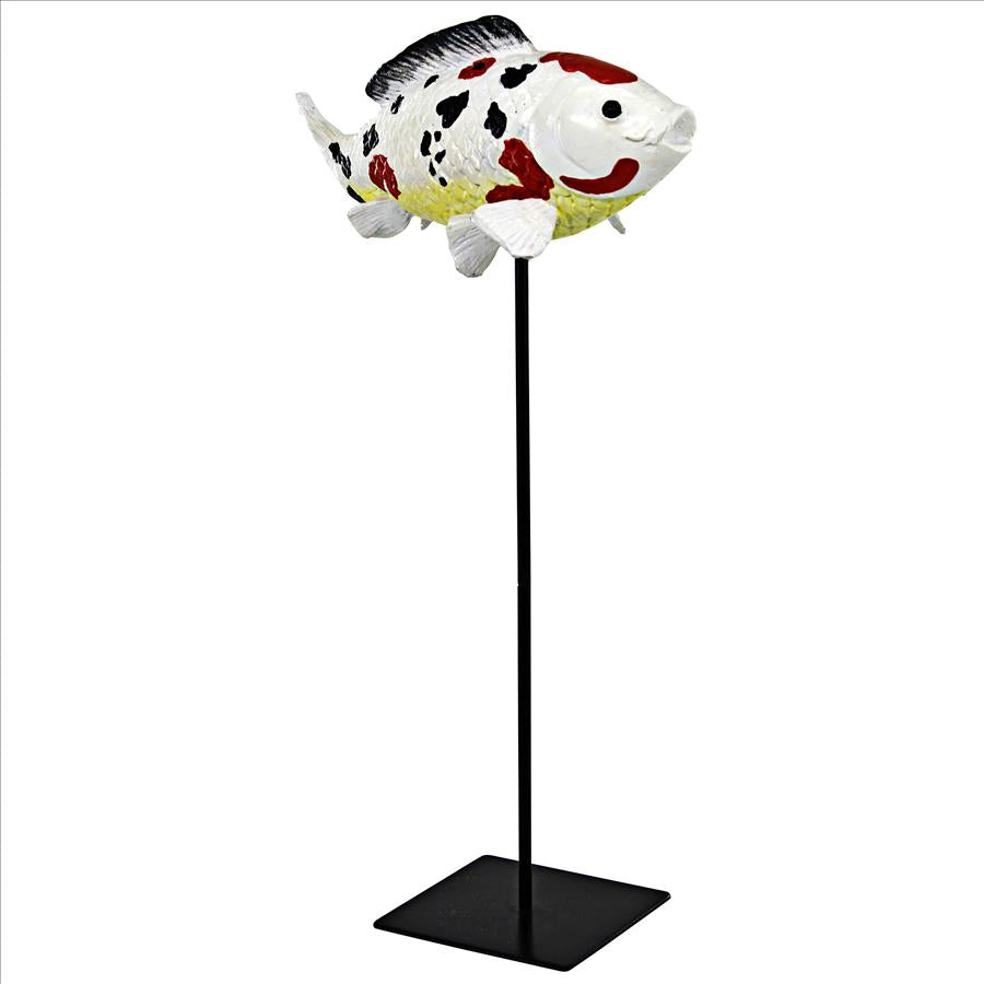 Japanese Floating Koi Fish Statue: Medium