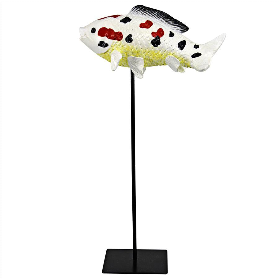 Japanese Floating Koi Fish Statue: Medium