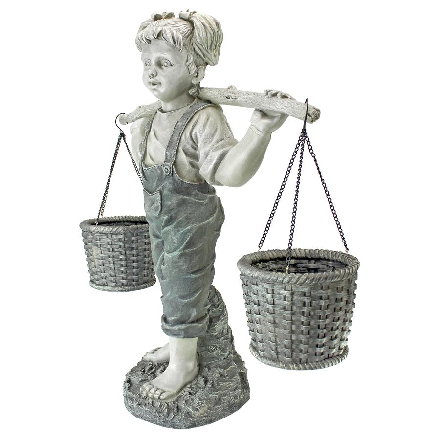 Flowers for Felicity Little Girl Garden Statue: Medium