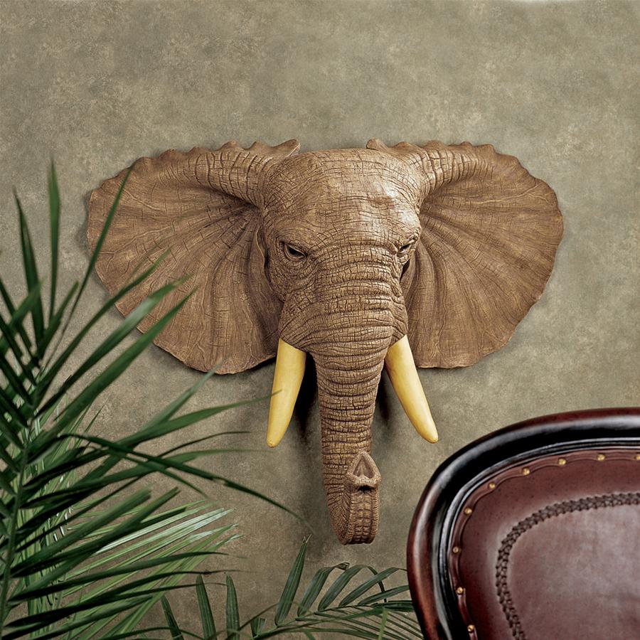 Lord Earl Houghton's Elephant Wall Sculpture