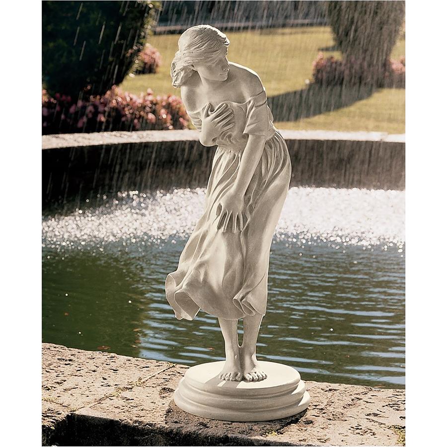 Windblown Maiden Designer Resin Garden Statue