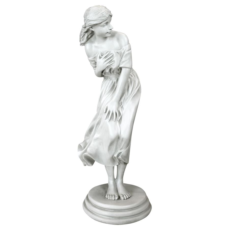 Windblown Maiden Designer Resin Garden Statue