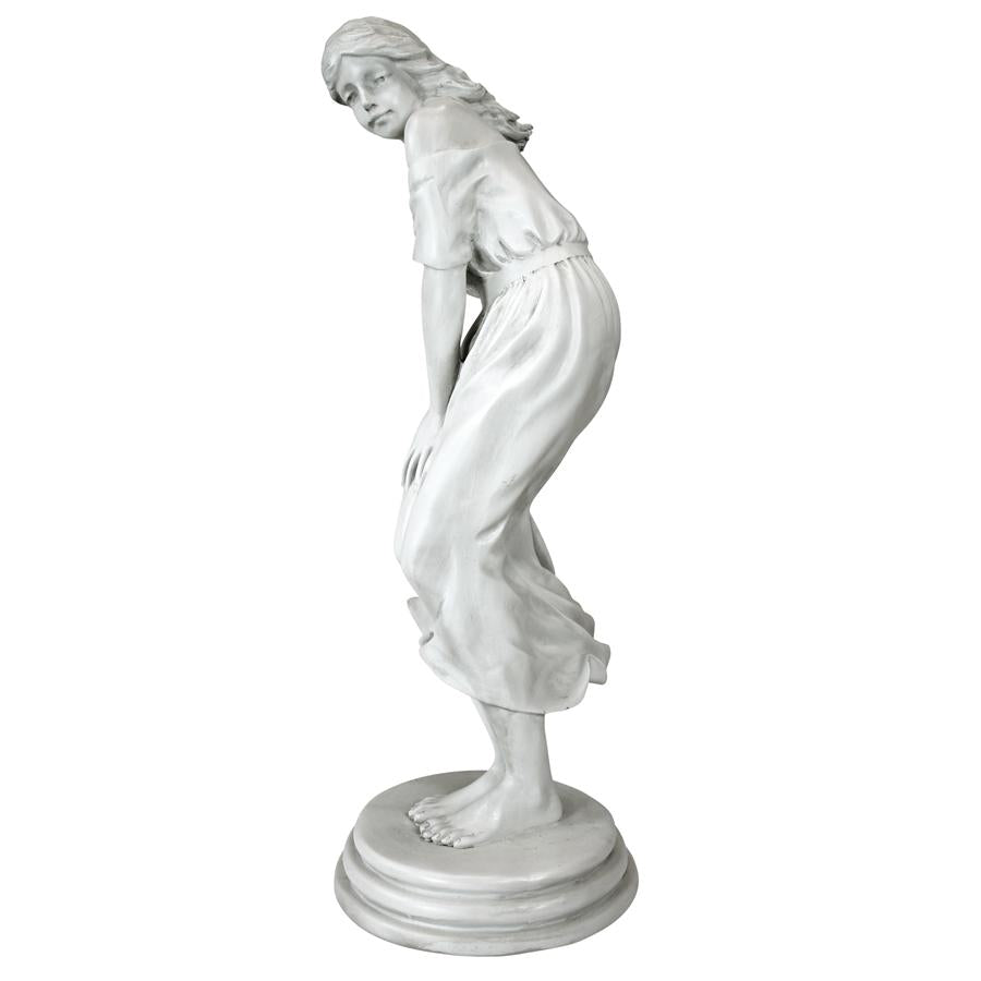 Windblown Maiden Designer Resin Garden Statue