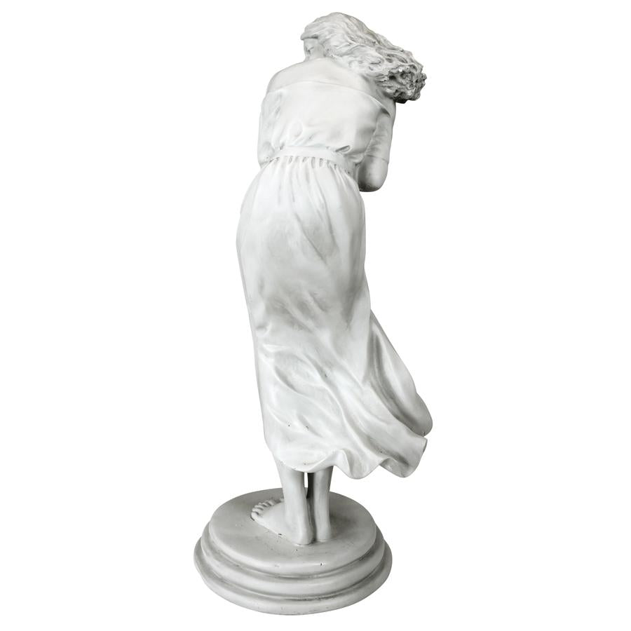 Windblown Maiden Designer Resin Garden Statue