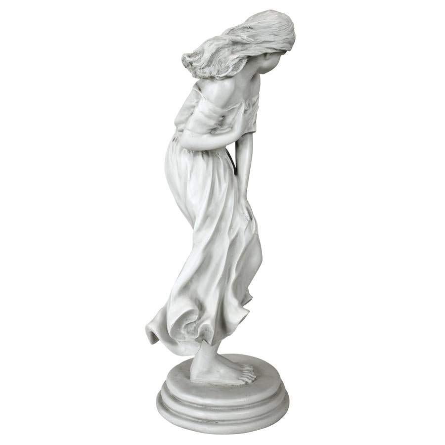 Windblown Maiden Designer Resin Garden Statue