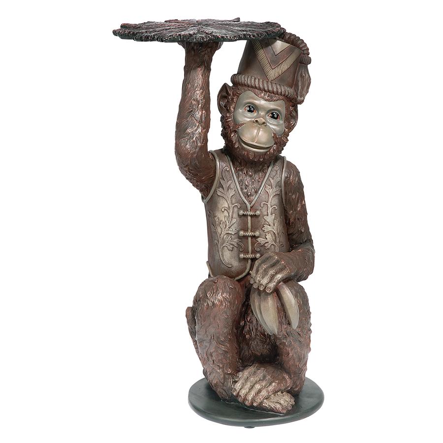 Moroccan Monkey Butler Sculptural Pedestal Table